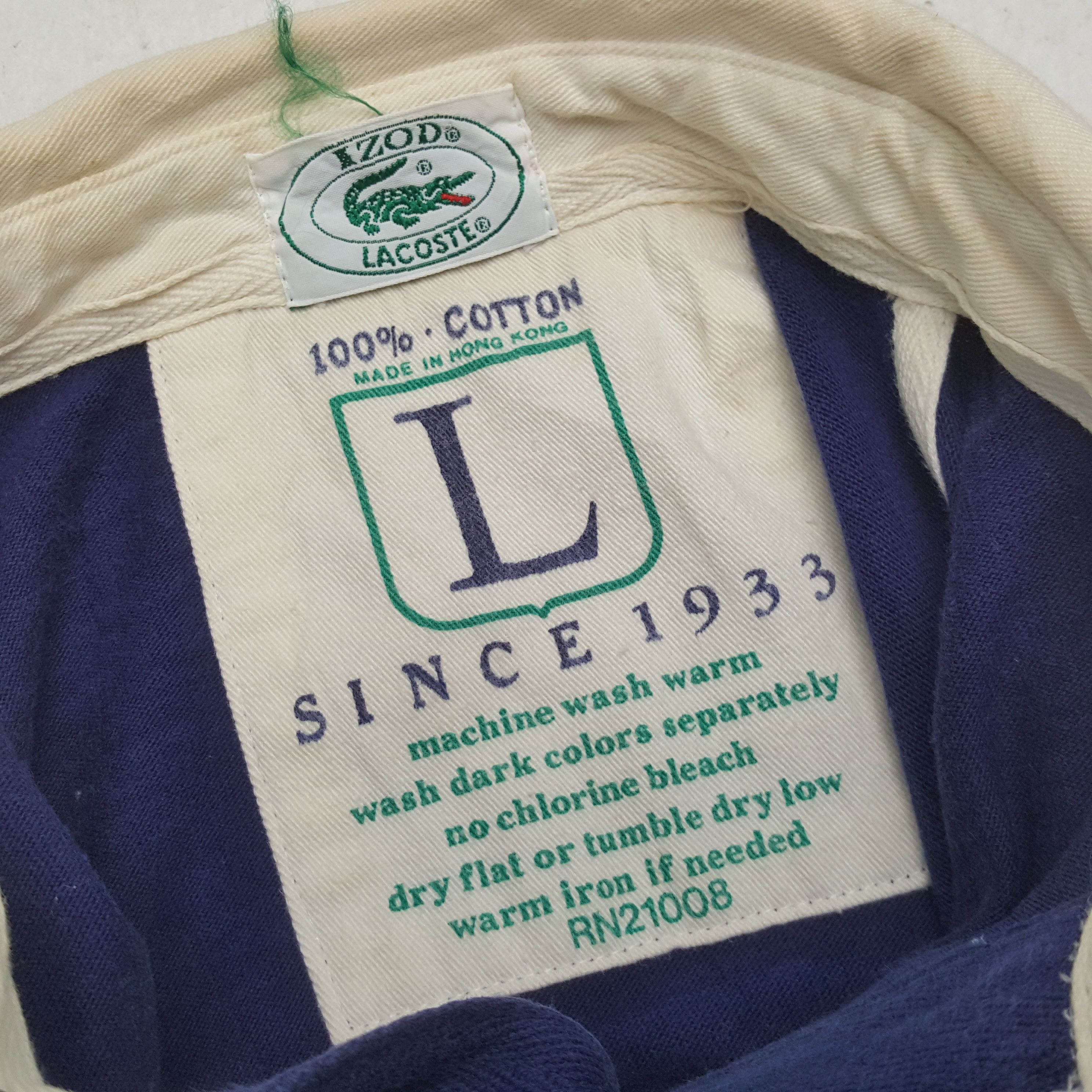 Lacoste Vintage Lacoste Sportswear Rugby Polos Shirt RR2 Size US L / EU 52-54 / 3 - 4 Thumbnail