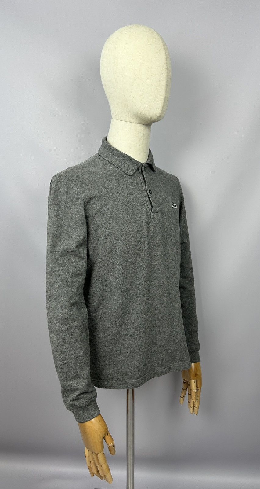 Lacoste Lacoste Grey Longsleeve Polo Shirt Size 4 / M P2P 20'8" Size US M / EU 48-50 / 2 - 6 Thumbnail