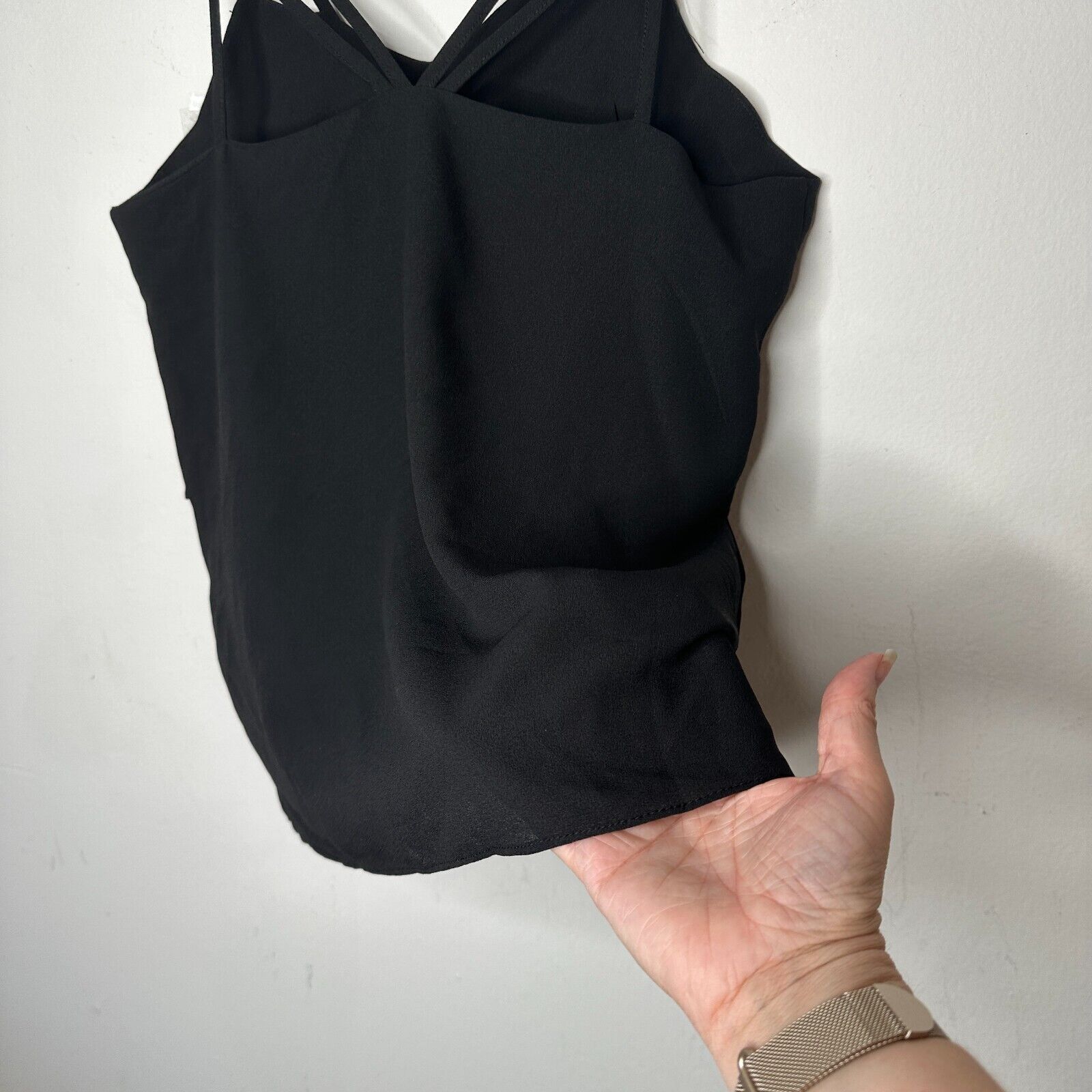 Other Love Riche Sexy Black Tiered Layer Vneck Cami Top Blouse S Size S / US 4 / IT 40 - 9 Thumbnail