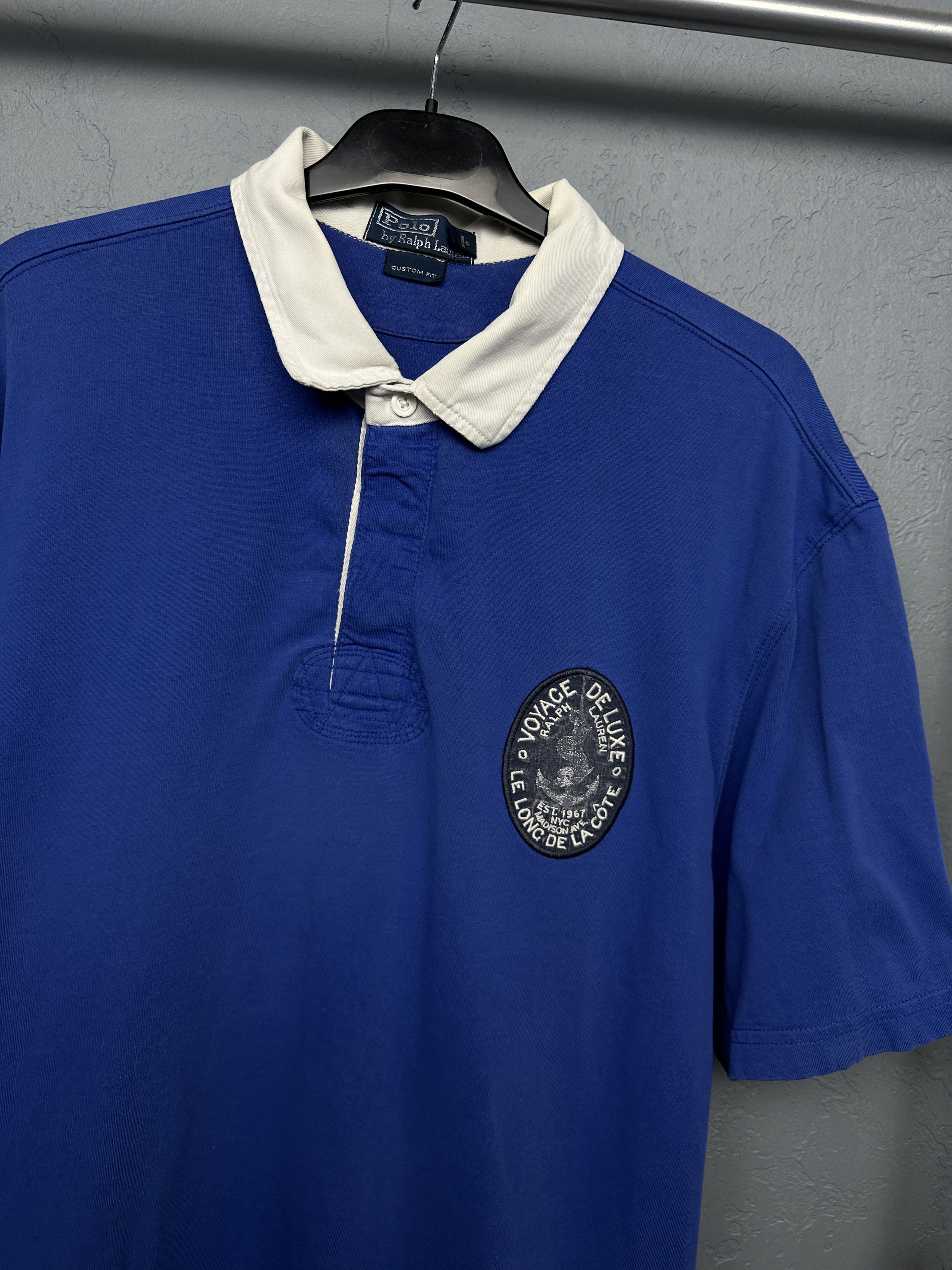 Polo Ralph Lauren Polo Ralph Lauren Voyage Deluxe Mens Rugby Polo Shirt Size US XXL / EU 58 / 5 - 2 Thumbnail