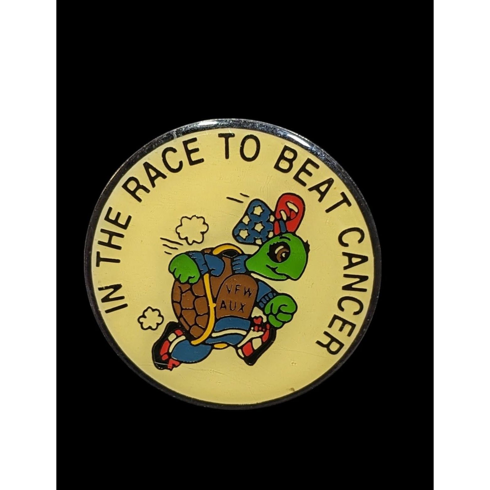 Other Vintage VFW Auxiliary "In The Race To Beat Cancer" Turtle Pi Size ONE SIZE - 1 Thumbnail