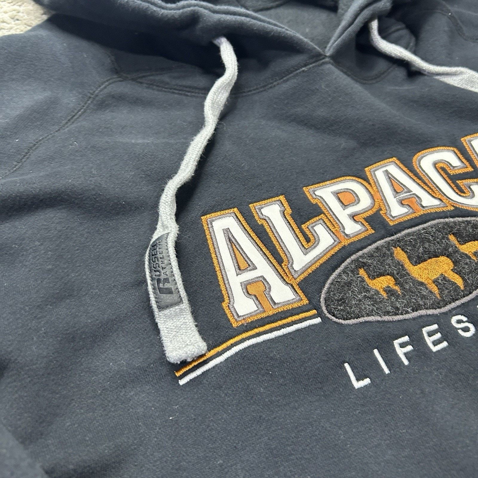Russell Athletic Russell Athletic Vintage Men Y2K Alpaca Hoodie Pullover XL Size US XL / EU 56 / 4 - 2 Thumbnail