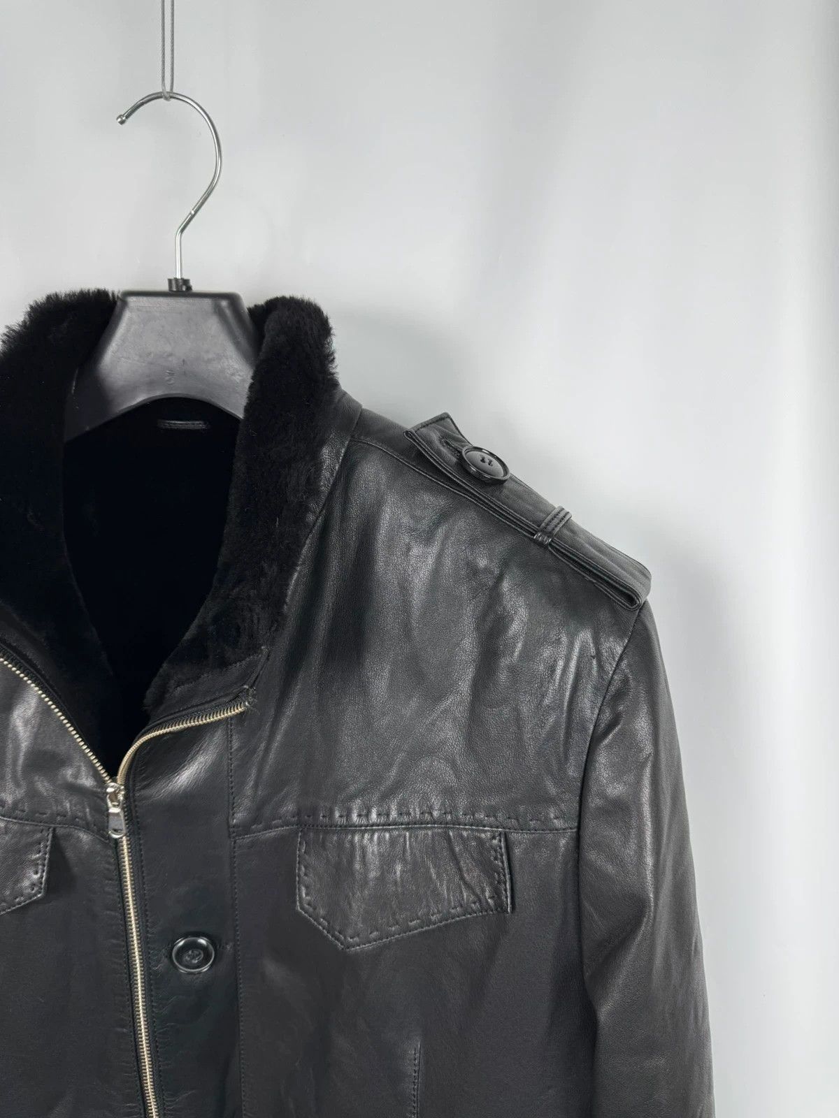 Other Marco Bossi Milano Genuine Leather Shearling Jacket size L Size US L / EU 52-54 / 3 - 3 Thumbnail