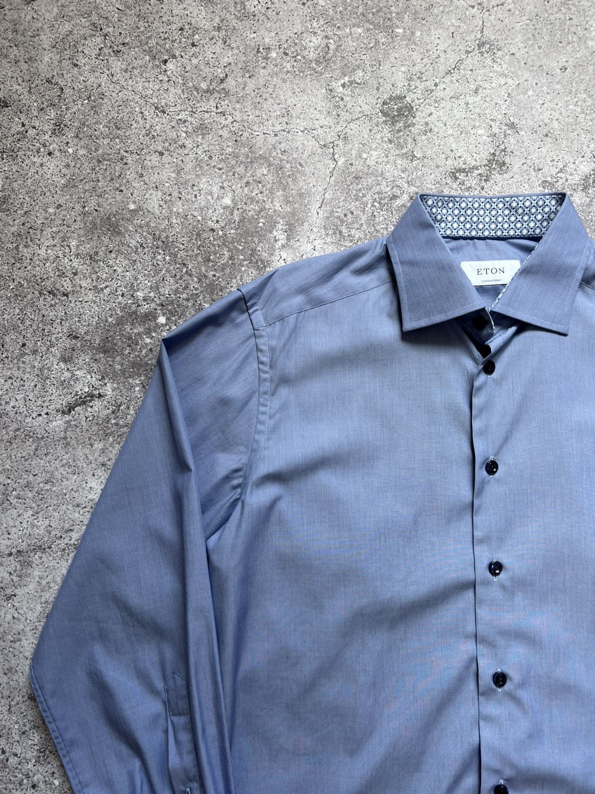 Eton ETON Classic Designer Shirt Button Up Blue Size US L / EU 52-54 / 3 - 4 Thumbnail