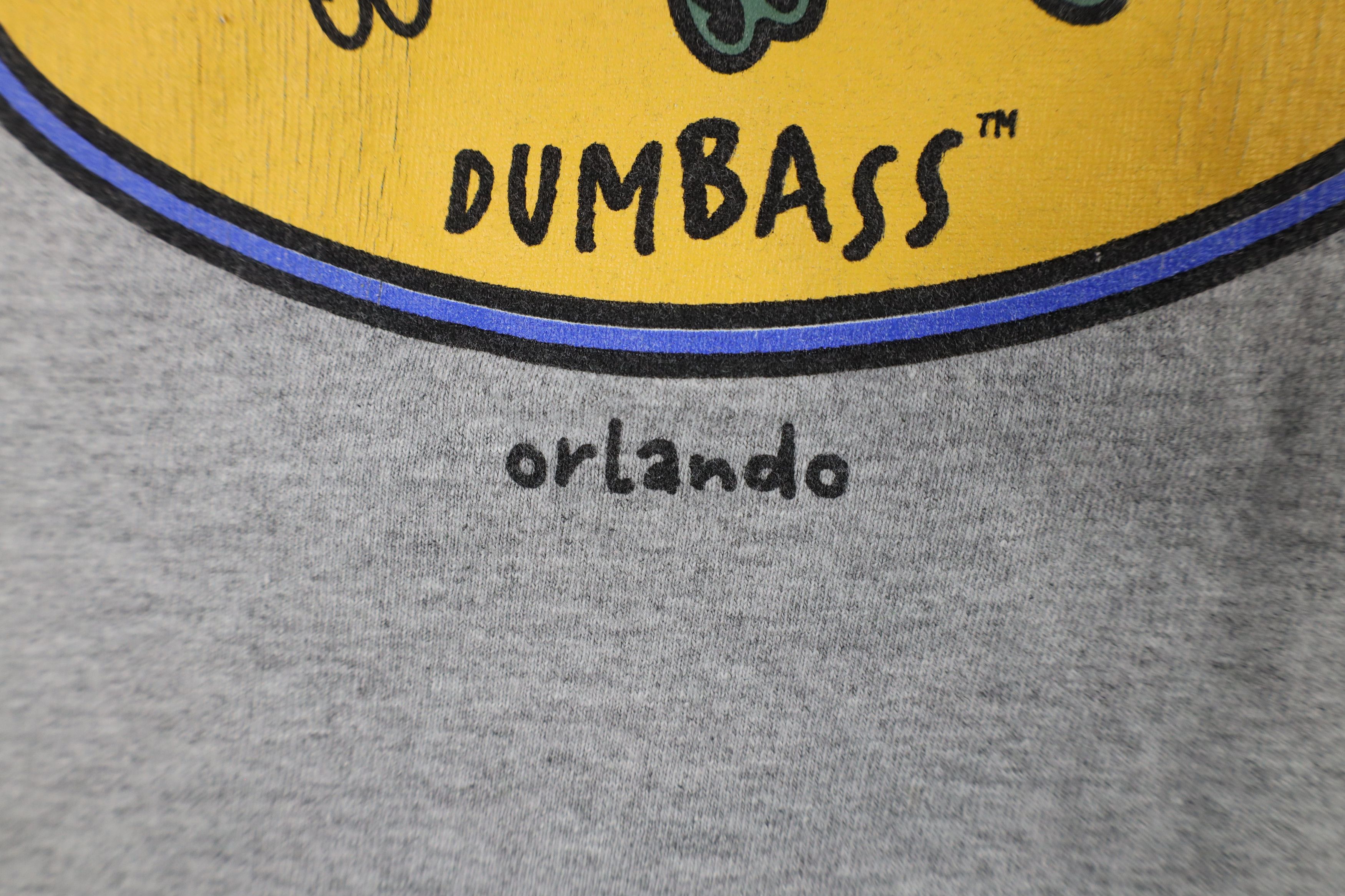 Vintage Vintage 90s Spell Out Dumbass Orlando Fishing T-Shirt Gray Size US XXL / EU 58 / 5 - 5 Thumbnail
