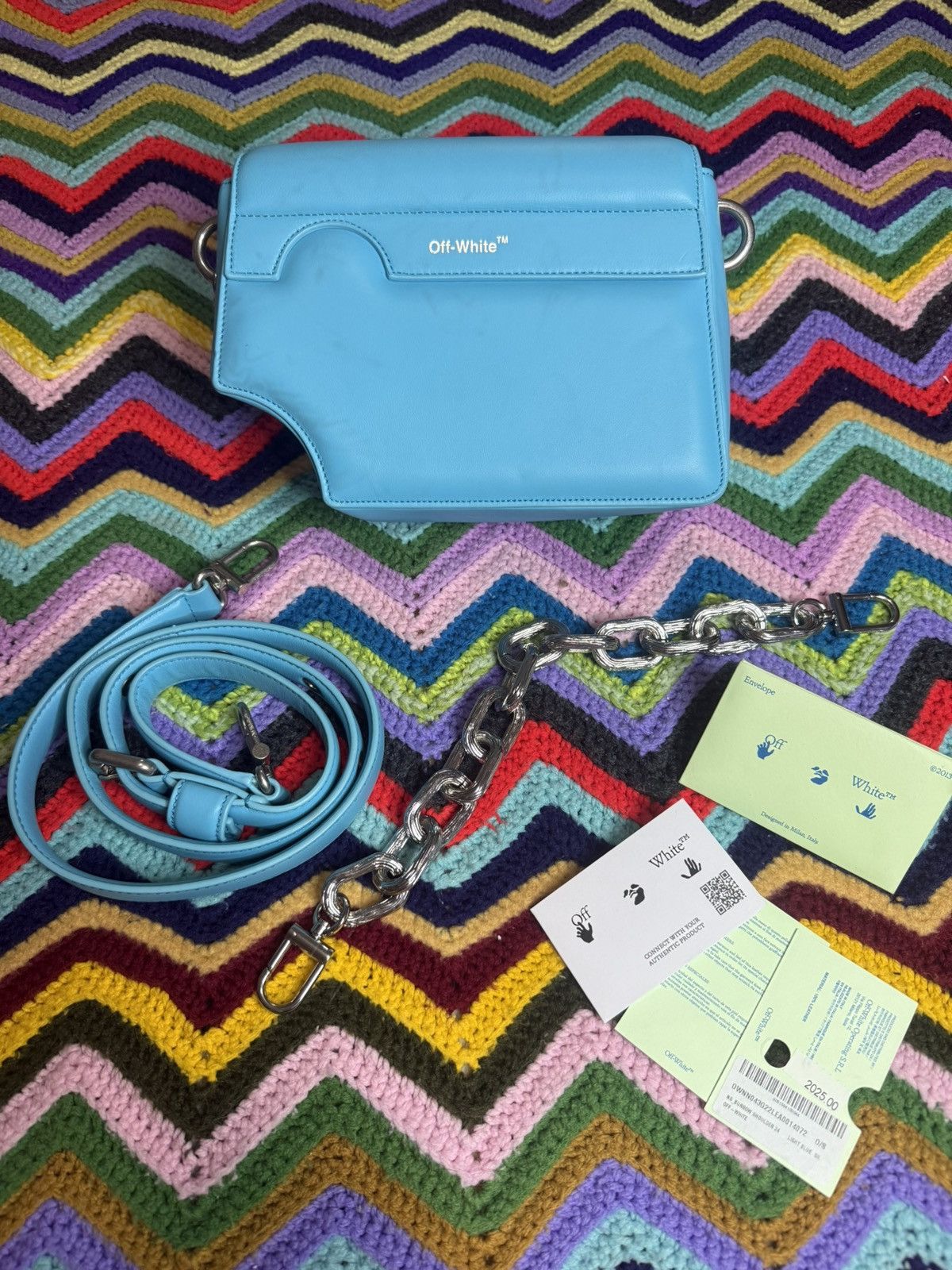 Off-White Off-White Blue Burrow Shoulder Bag 22 23 24 Virgil Abloh Size ONE SIZE - 1 Thumbnail