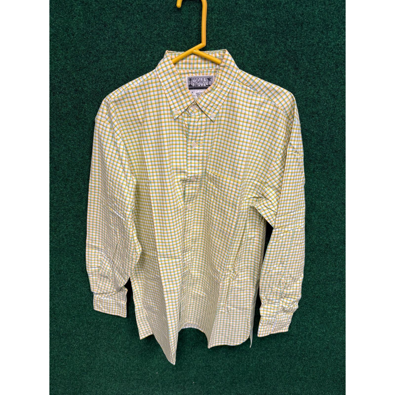 Made In The Shade 90s Made in the Shade Yellow Plaid Long Sleeve Shirt Size US M / EU 48-50 / 2 - 1 Thumbnail