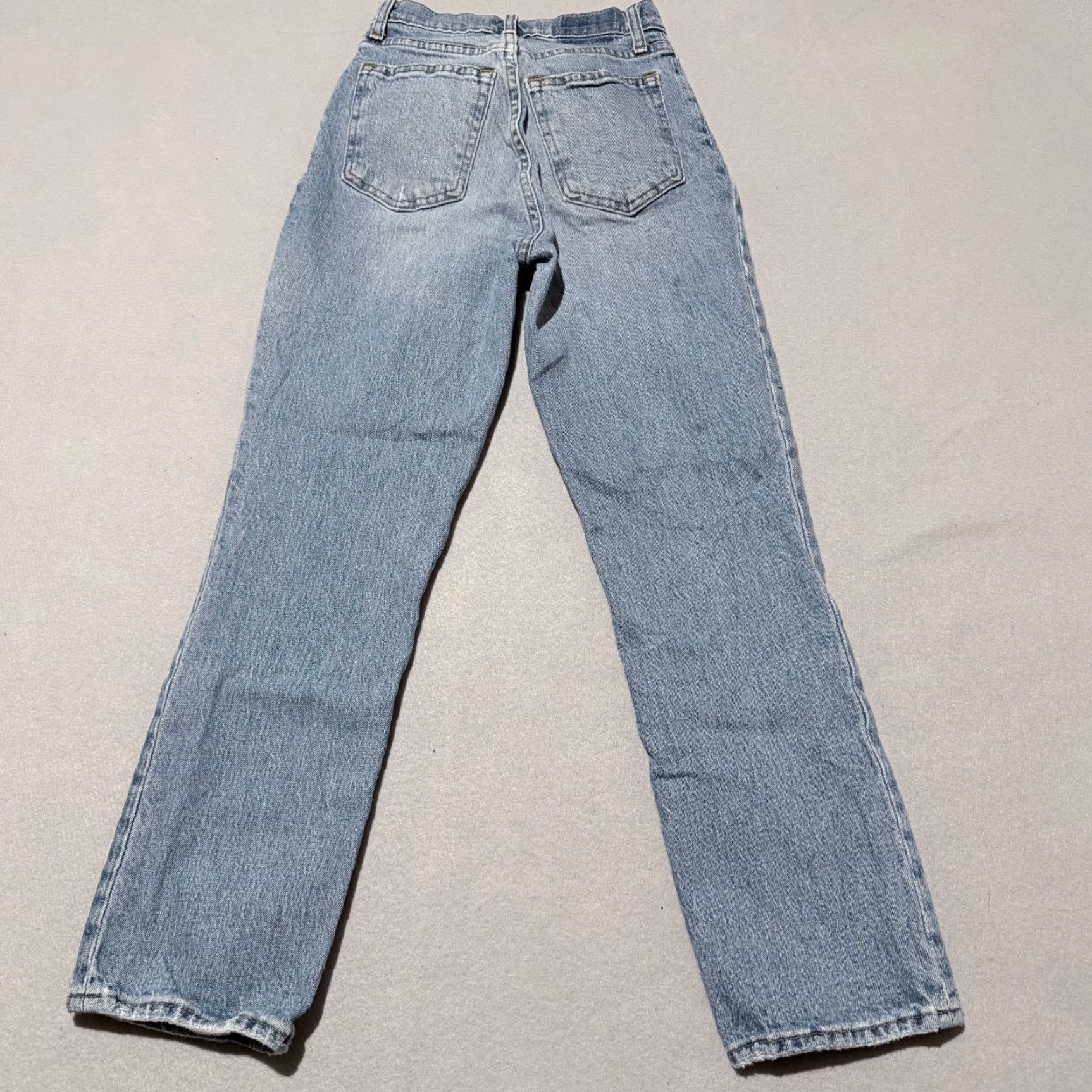 Abercrombie & Fitch Abercrombie & Fitch Curve Love Jeans Women's 90s Ultra High Rise Straight Blue 23 - Adult Regular Size Size 40" / US 18 - 2 Thumbnail