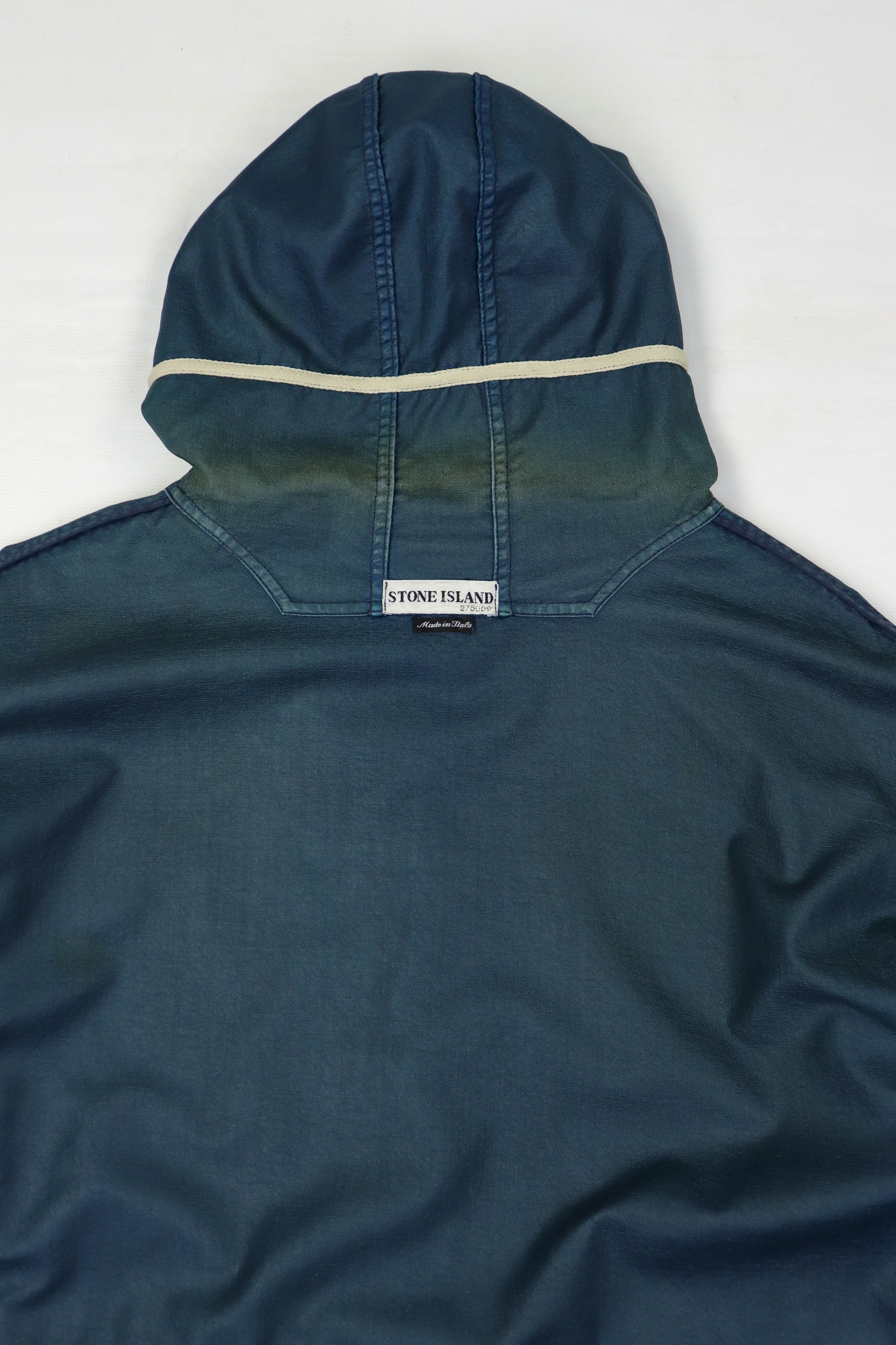 Stone Island Stone Island SS’01 Vintage 00s Virgin Wool Hooded Zip Jacket Size US XL / EU 56 / 4 - 21 Thumbnail