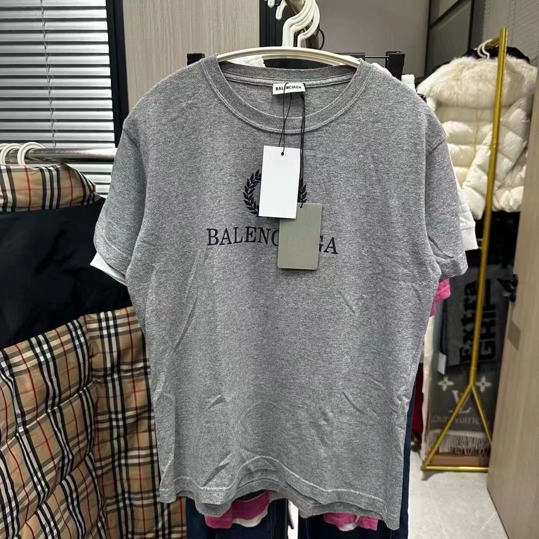 Balenciaga Balenciaga grey wheat ear short sleeved shirt Size US M / EU 48-50 / 2 - 1 Thumbnail