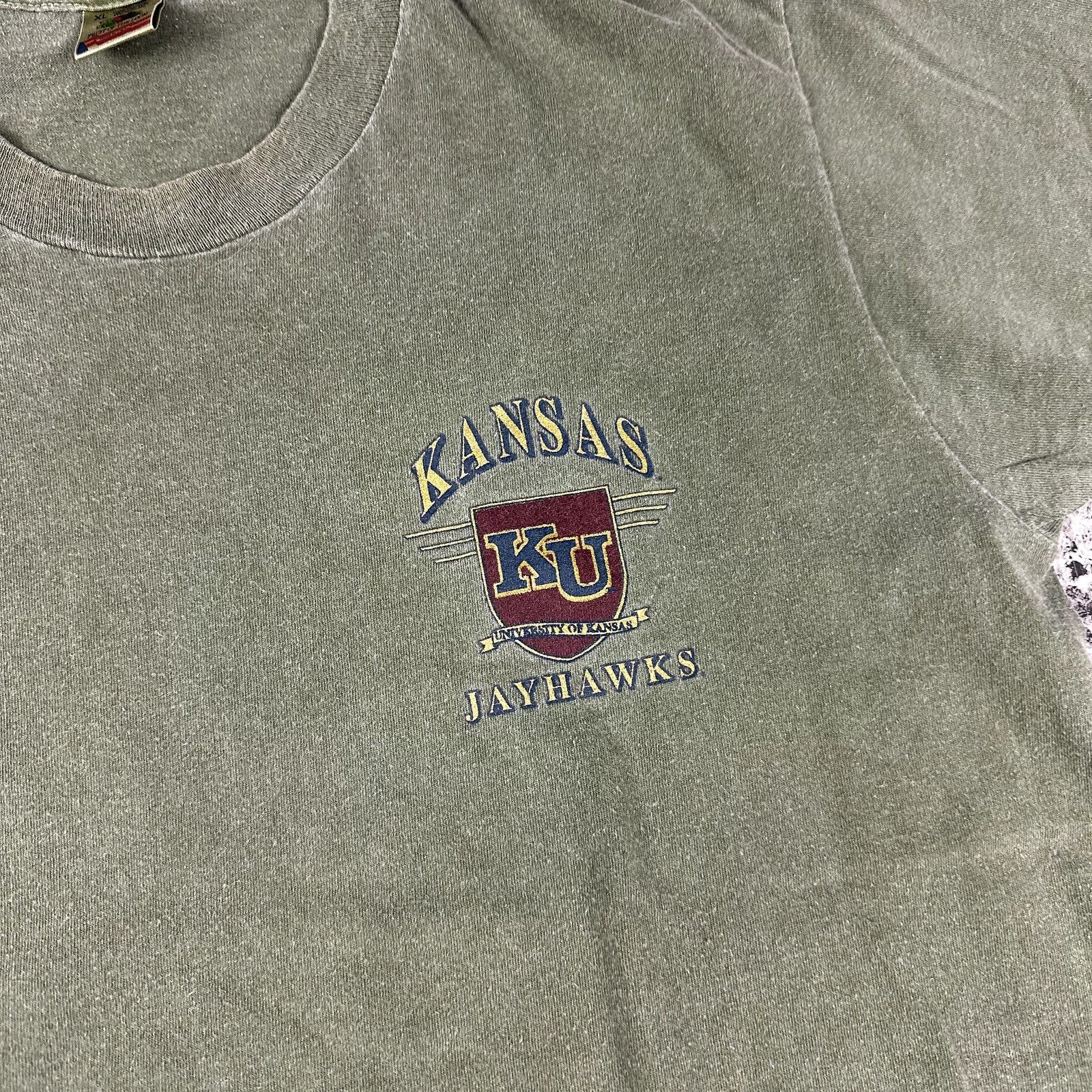 Fruit Of The Loom Vintage Kansas Jayhawks Shirt 90s Size XL Size US XL / EU 56 / 4 - 4 Thumbnail