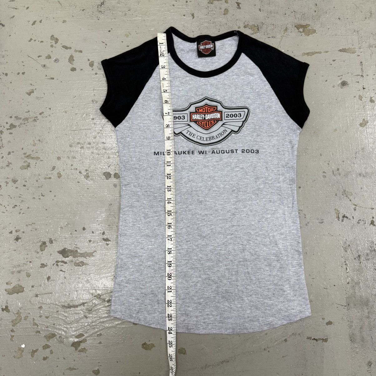 y2k vintage Harley Davidson baby tee
