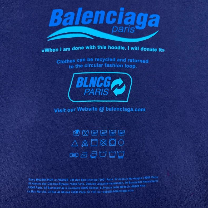 Balenciaga Balenciaga Blue waves cola printed logo environmental prot Size US XS / EU 42 / 0 - 5 Thumbnail