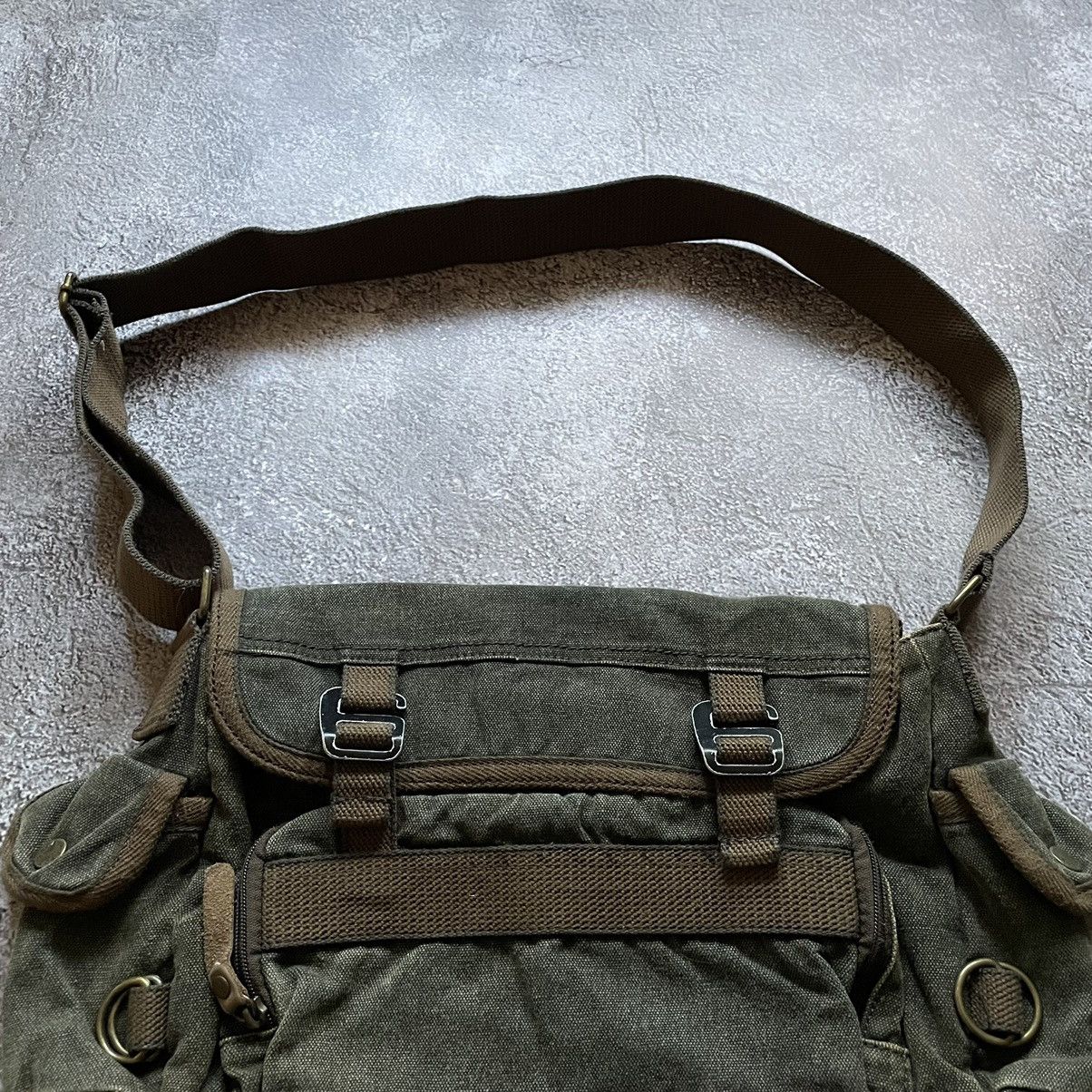 Vintage Vintage 90s Military Nylon Shoulder Bag Olive Drab Swag OS Size ONE SIZE - 5 Thumbnail