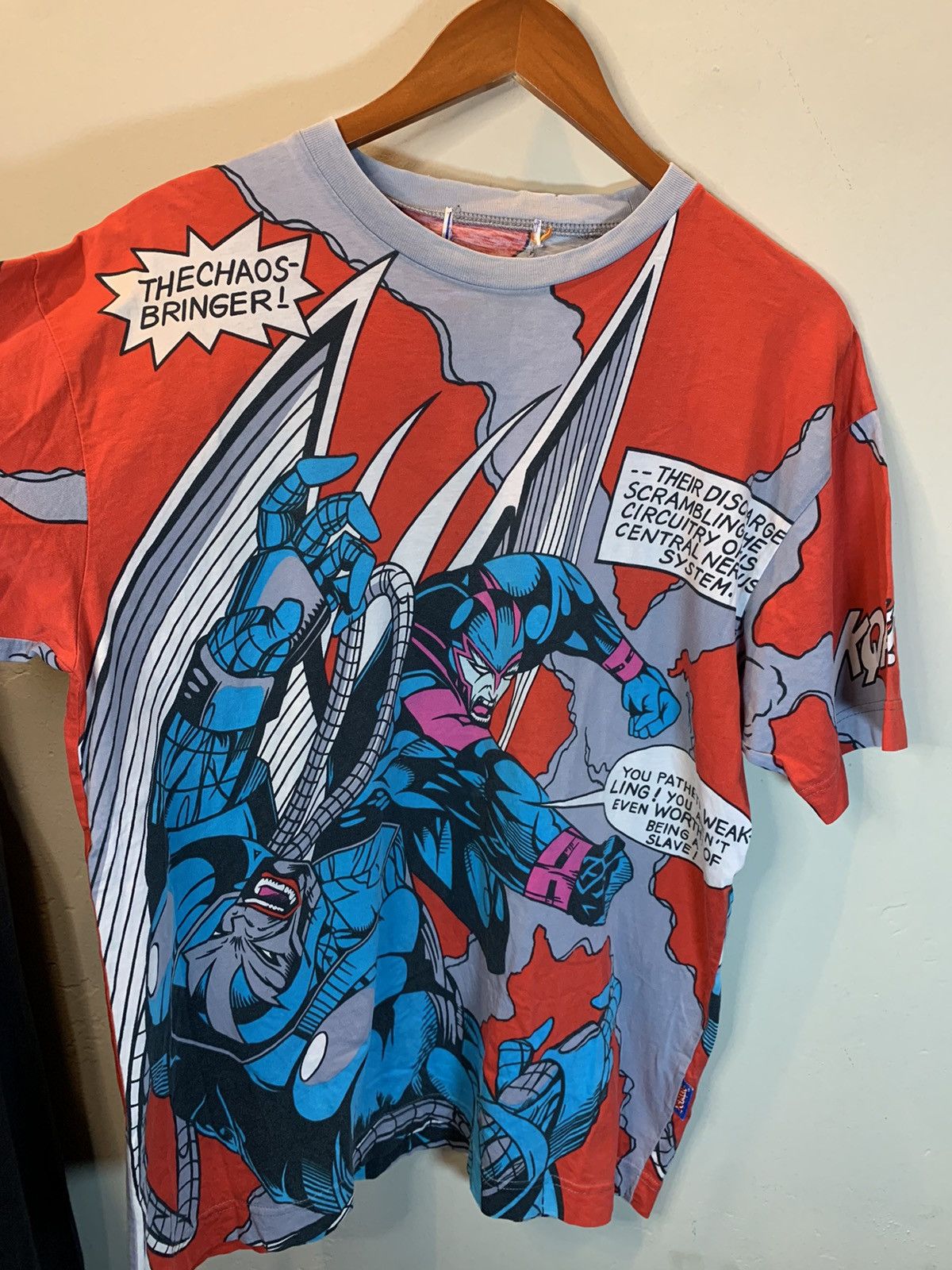 Marvel Comics × Vintage *RARE* Vintage Archangel vs Apocalypse Marvel Mega AOP Shirt Size US L / EU 52-54 / 3 - 3 Thumbnail
