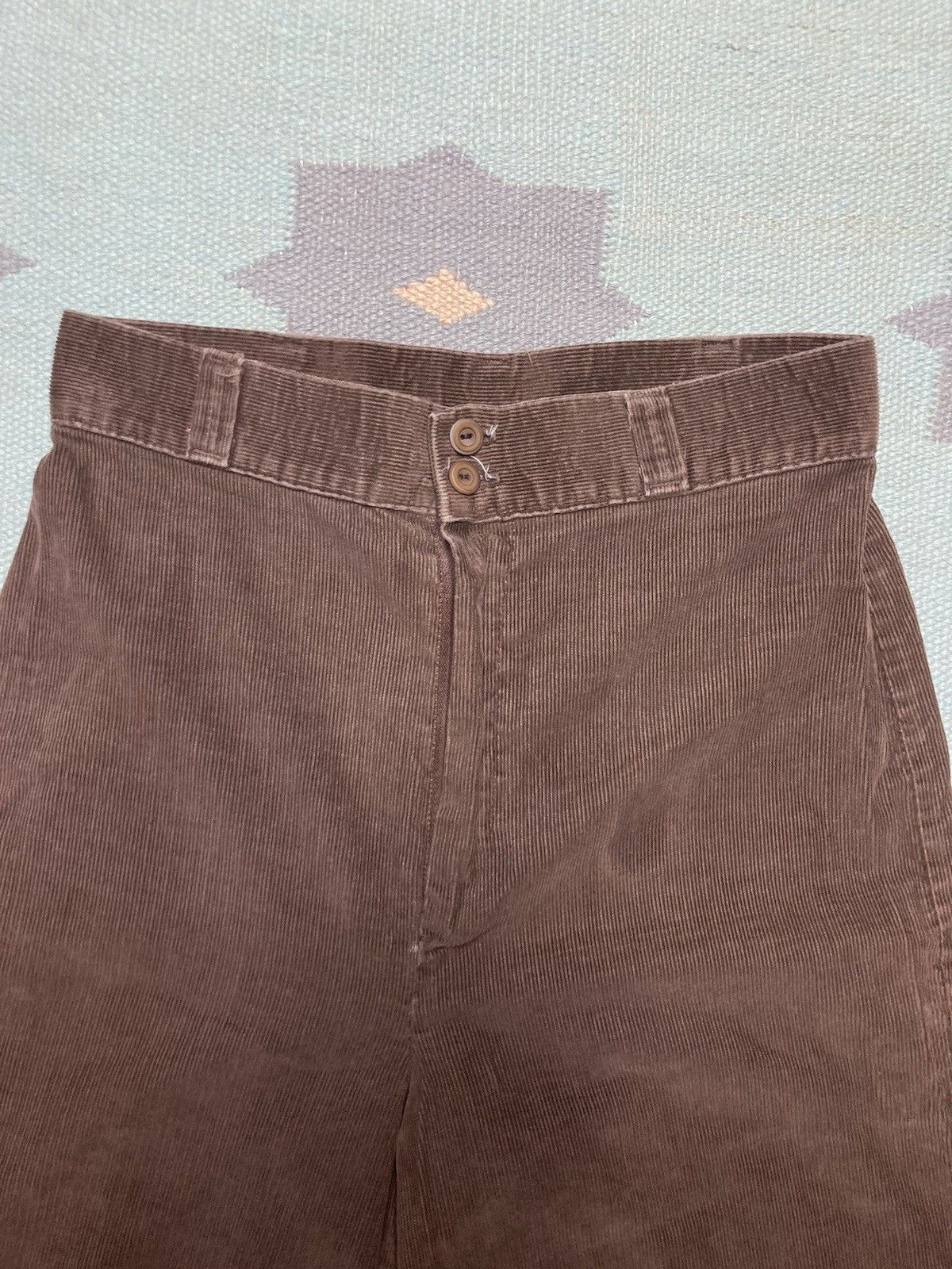 Vintage 70s corduroy bell bottom pants elephant flare hippie 27x31 Size 27" / US 4 / IT 40 - 3 Thumbnail