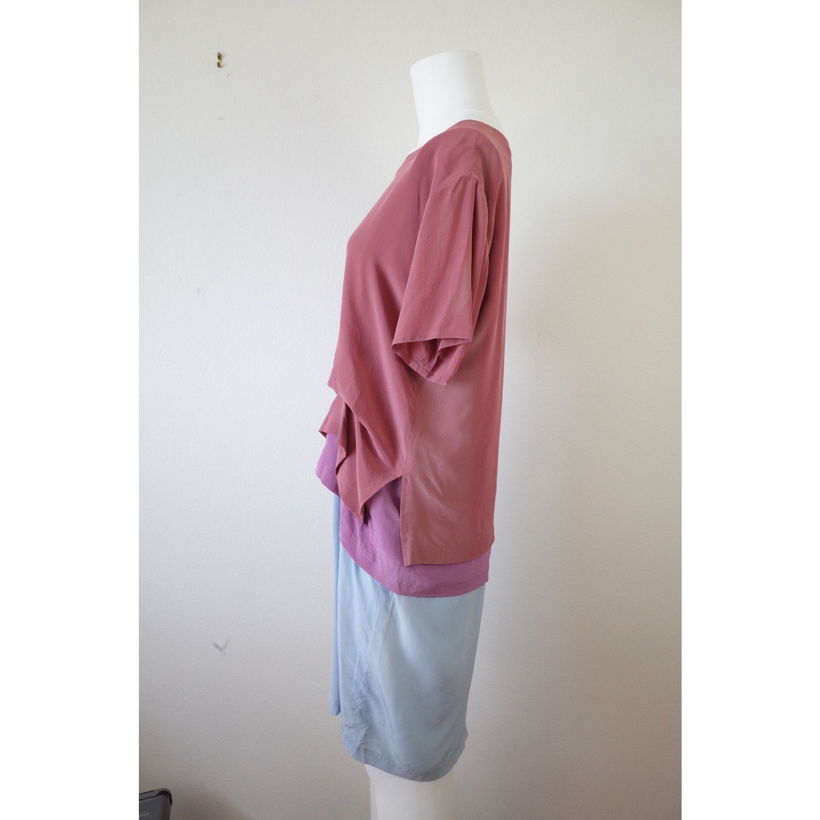 Sies Marjan Sies Marjan Silk Dress Short Sleeve Tiered Layered 4 Size S / US 4 / IT 40 - 10 Thumbnail