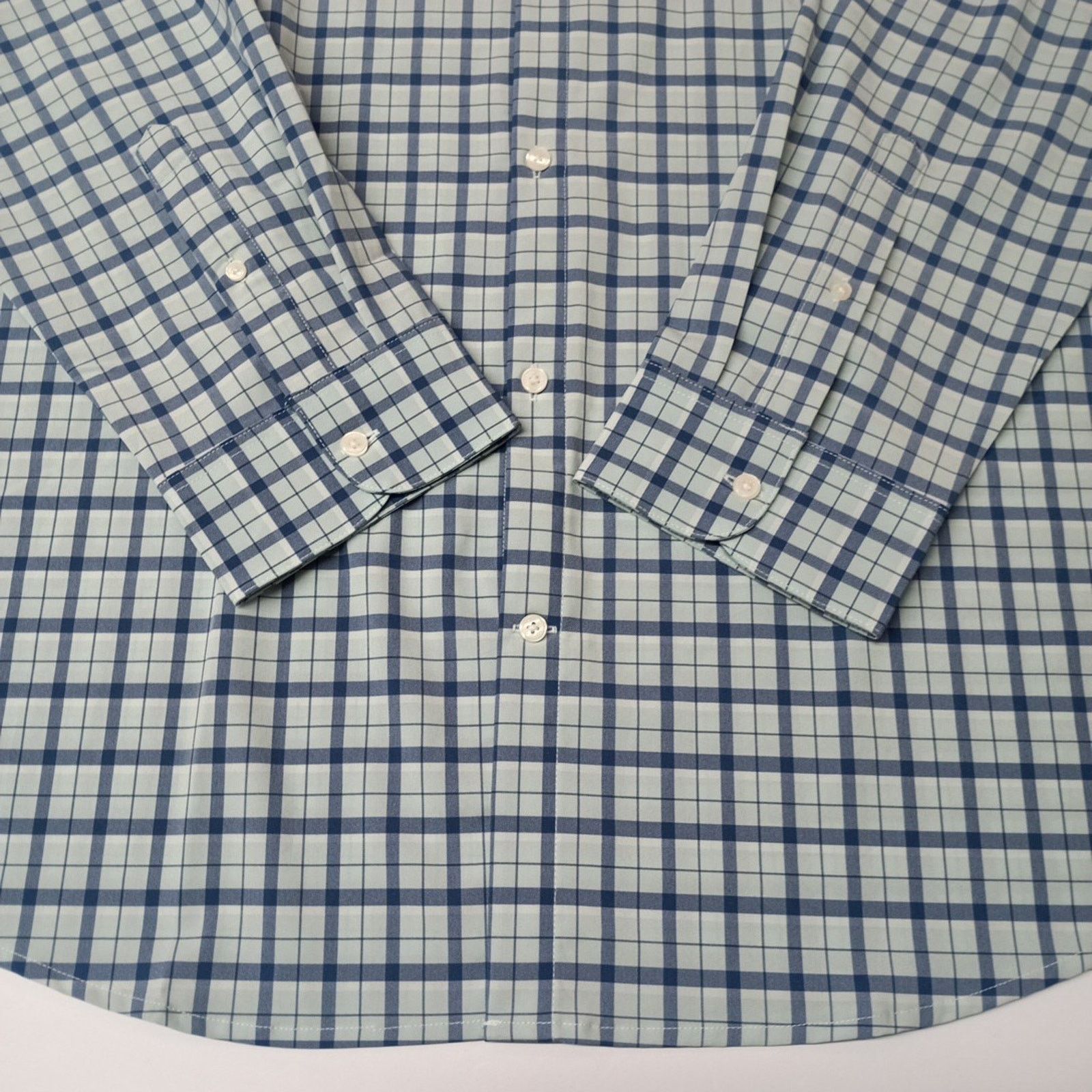 St. Johns Bay St John’s Bay Shirt Men's Size 2XL XXL Blue Haze Grid Check Size US XXL / EU 58 / 5 - 2 Thumbnail