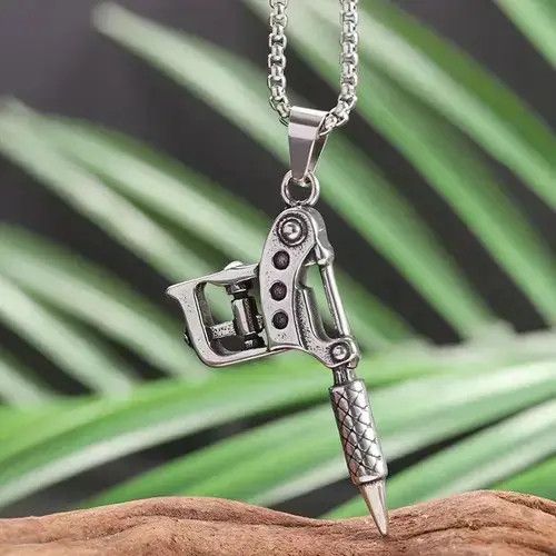 Vintage Tattoo Machine Tool Necklace Size ONE SIZE - 1 Thumbnail
