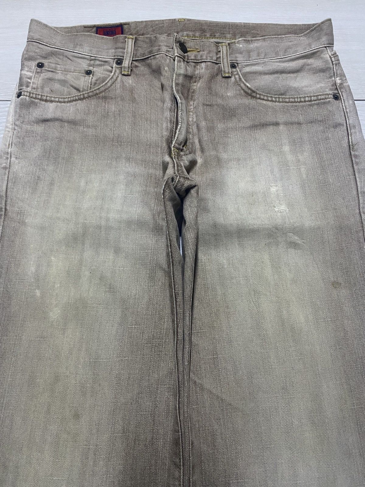 Junya Watanabe Vintage Edwin Faded Wash Distressed Baggy Jeans Size US 34 / EU 50 - 3 Thumbnail