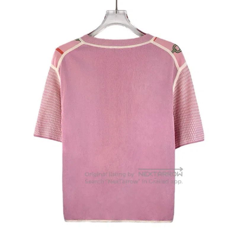 Hermes Hermes Pink Lock Embroidery Cotton Round Neck Short Sleeve Size XS / US 0-2 / IT 36-38 - 2 Thumbnail