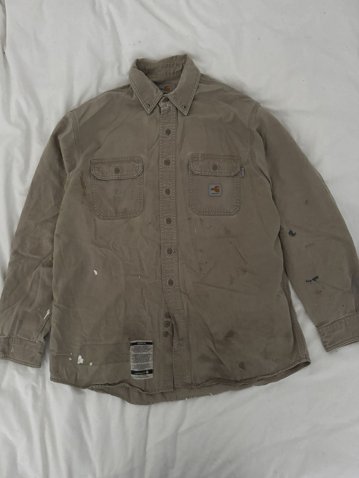 Carhartt Carharrt Distressed Button Up Shirt Size US L / EU 52-54 / 3 - 1 Thumbnail