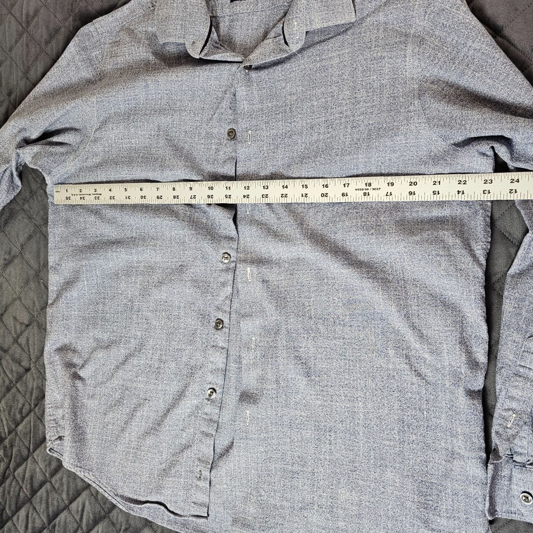Hart Schaffner Marx Hart Schaffner Marx Button Up Shirt Men's Large Blue Long Sleeve Heather Casual Button-Up Collared Shirt Size L Vintage No Size US L / EU 52-54 / 3 - 5 Thumbnail
