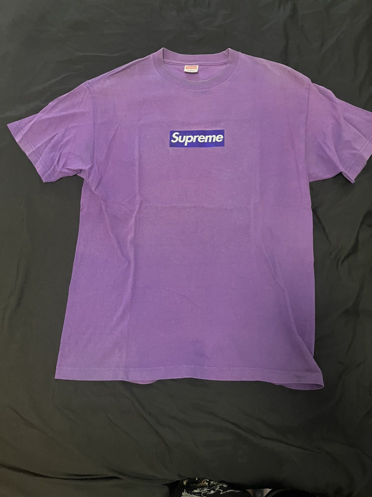 Supreme Supreme Purple Cross Box Logo Tee | Grailed