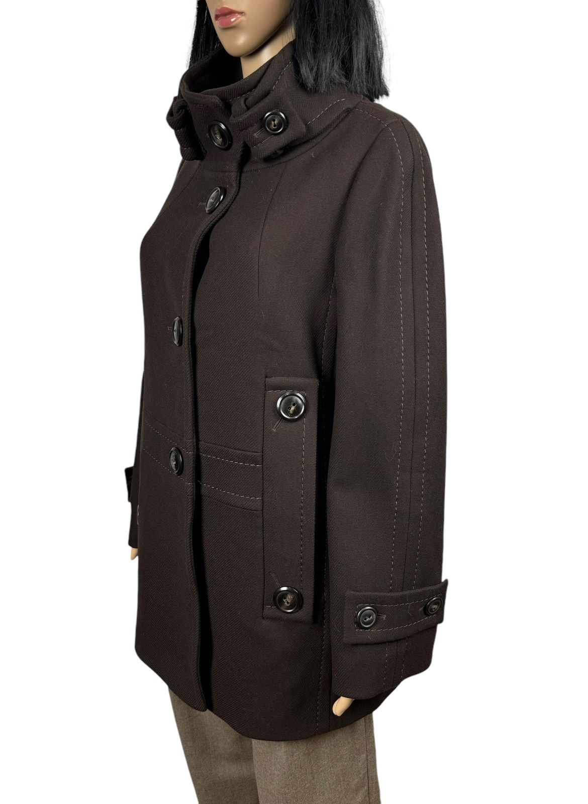 Escada Escada New Wool Brown Coat Women size D40 IT46 Size L / US 10 / IT 46 - 4 Thumbnail