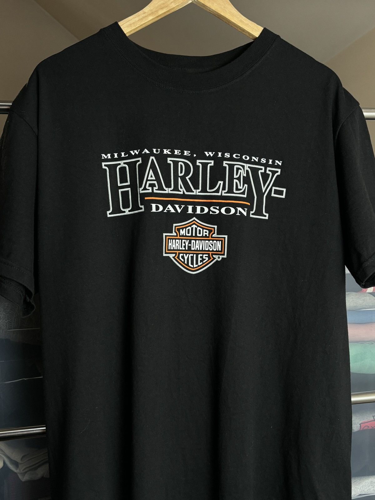 Harley Davidson × Vintage Harley Davidson Big Logo Motorcycle Vintage Tee Size US L / EU 52-54 / 3 - 3 Thumbnail