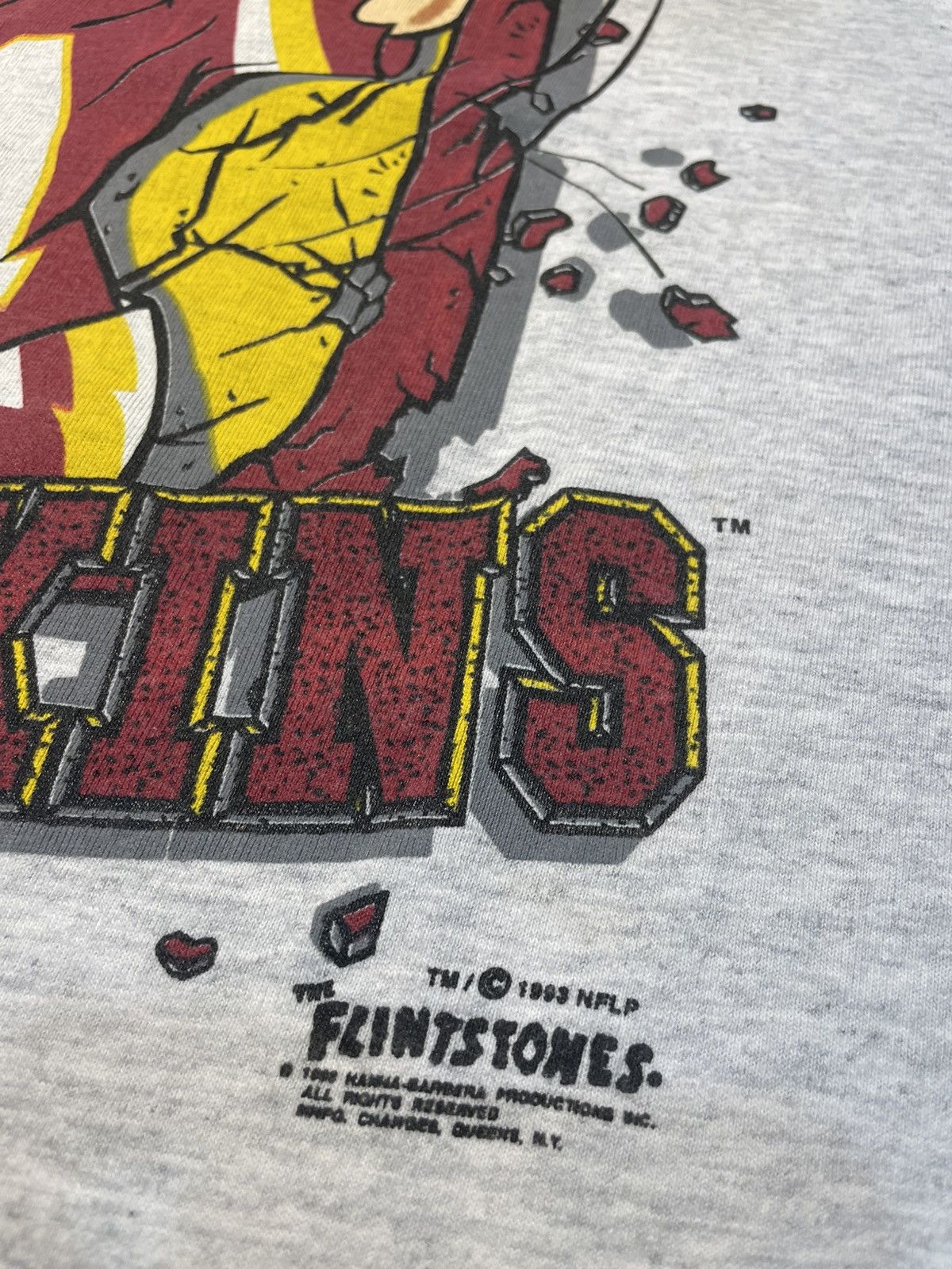 Vintage vintage 90s Flintstones Fred Redskins Size US L / EU 52-54 / 3 - 3 Thumbnail