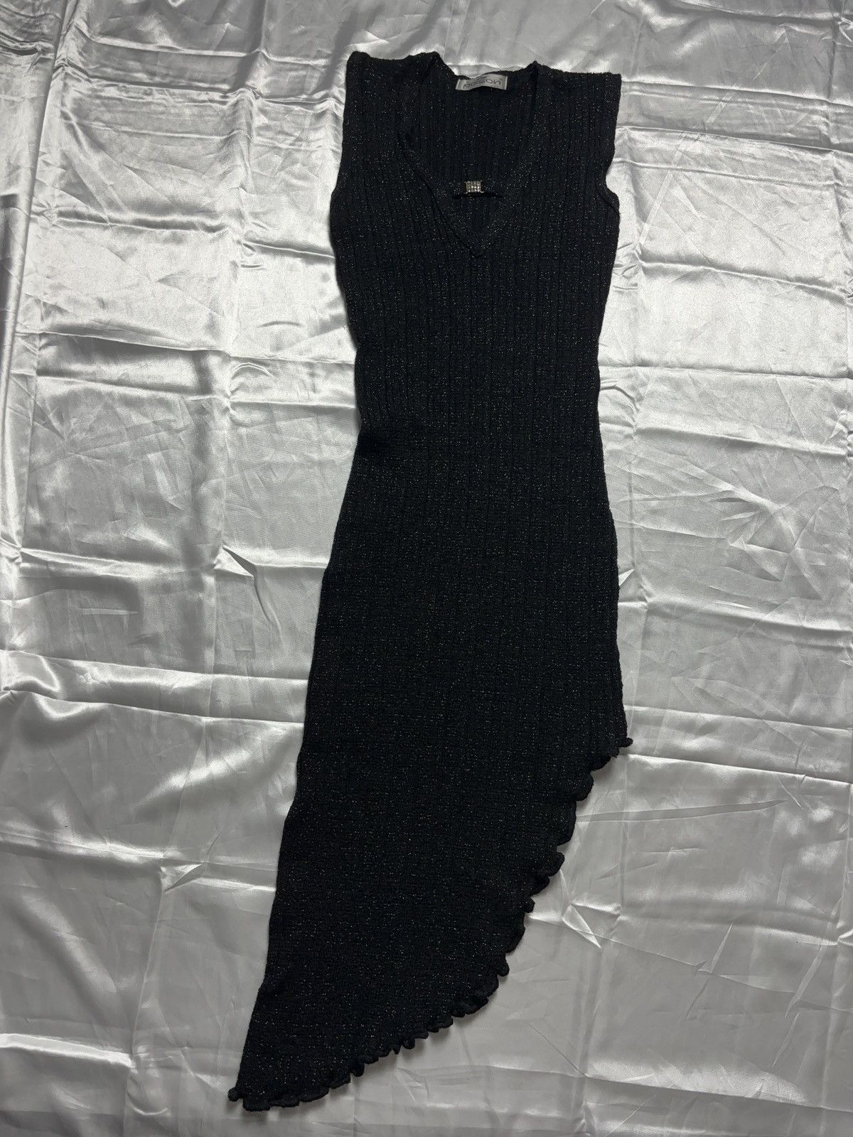 Vintage Glamour skinny asymmetric midi maxi vintage dress Size XS / US 0-2 / IT 36-38 - 1 Thumbnail