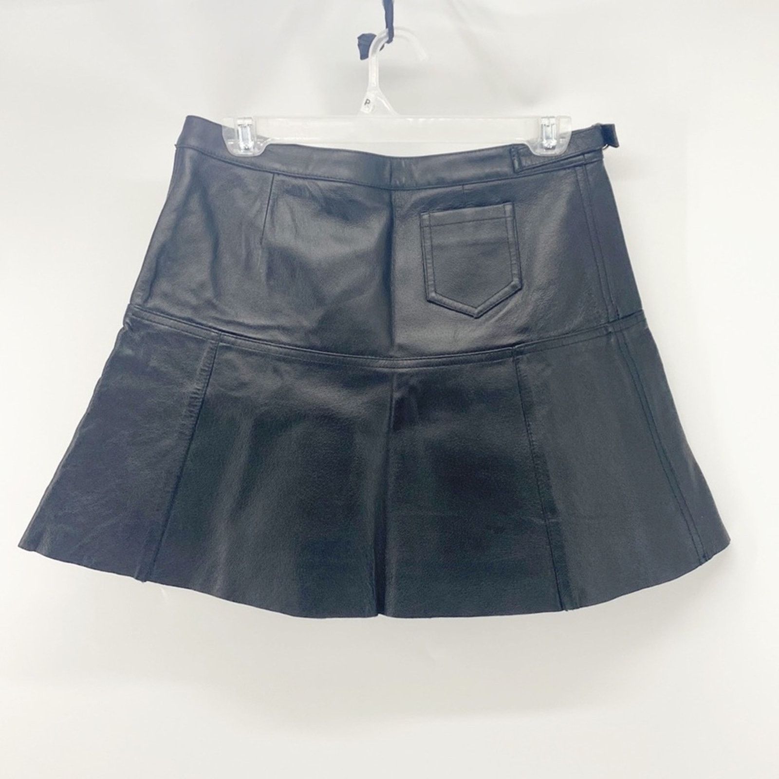 Other Vintage Newport News leather min skirt flare black sz 4 Size 27" / US 4 / IT 40 - 7 Thumbnail