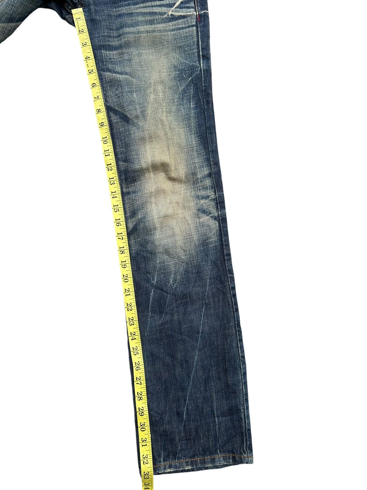If Six Was Nine × KMRii × Le Grande Bleu (L.G.B.) ☠️ Red Papper Japanese Punk Rusty Faded Denim Jeans Lowrise Size US 30 / EU 46 - 24 Thumbnail