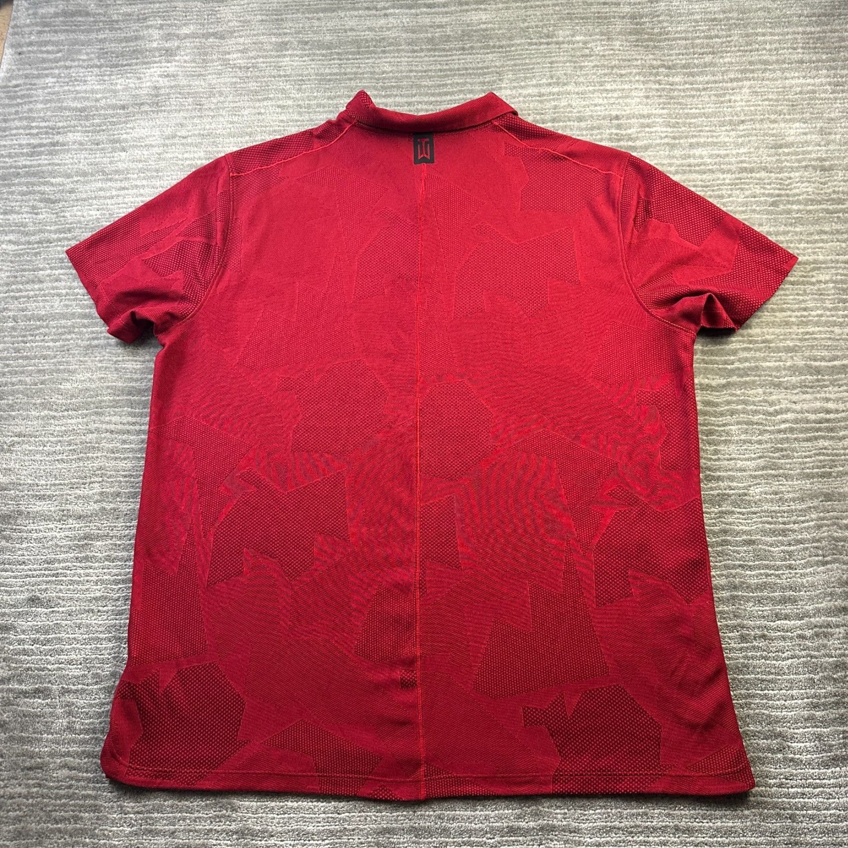 Nike Nike Tiger Woods Polo Shirt Mens XL Red Golf Dri-Fit Jacquard Size US XL / EU 56 / 4 - 2 Thumbnail