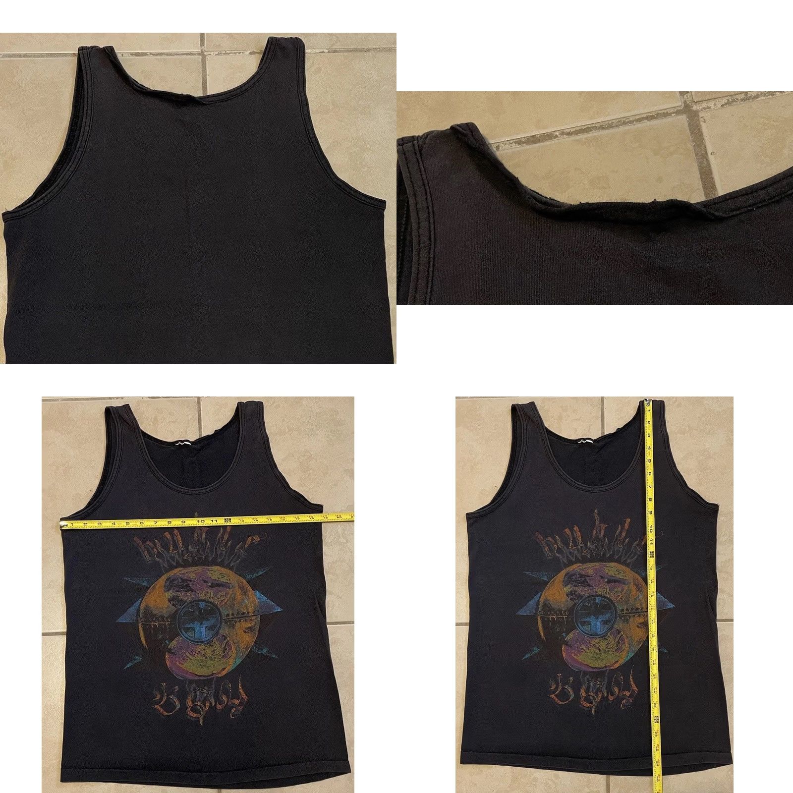Bugle Boy VINTAGE Bugle Boy Tank Top M Black 100% Cotton Graphic Tee Beach Water Vaporwave Surf Skate Quiksilver OP Grunge 90s 80s Mens Size US M / EU 48-50 / 2 - 8 Thumbnail