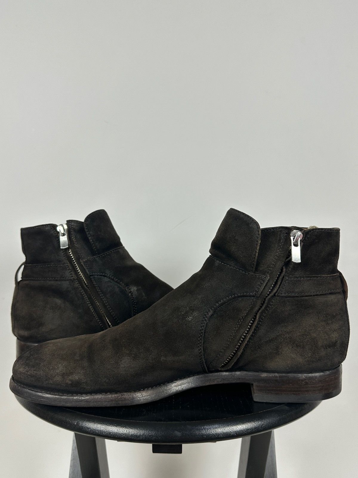 Officine Creative Officine Creative Brown Suede Biker Buckle Strap Boots Size US 10 / EU 43 - 8 Thumbnail