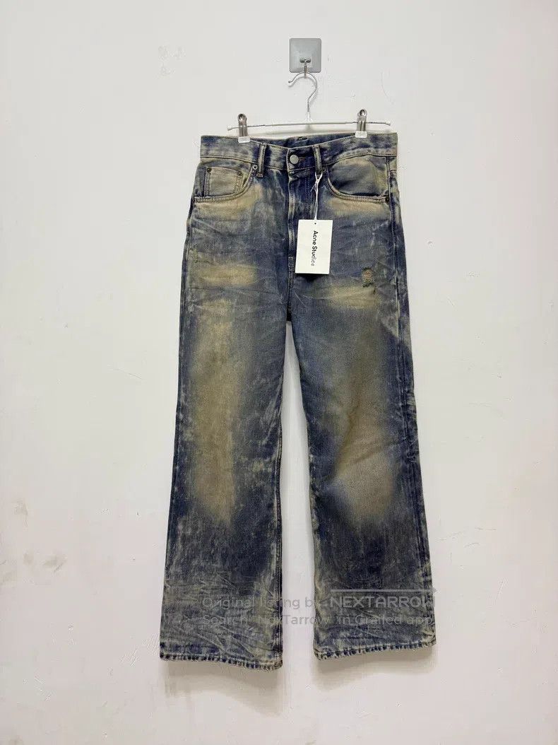 Acne Studios 25FW style 2021M washed and worn zipper strai