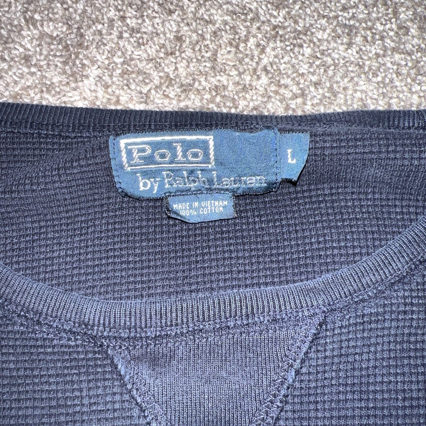 Polo Ralph Lauren Polo Ralph Lauren Blue Longsleeve Thermal Shirt Mens L Regular Size T-Shirt Size US L / EU 52-54 / 3 - 3 Thumbnail