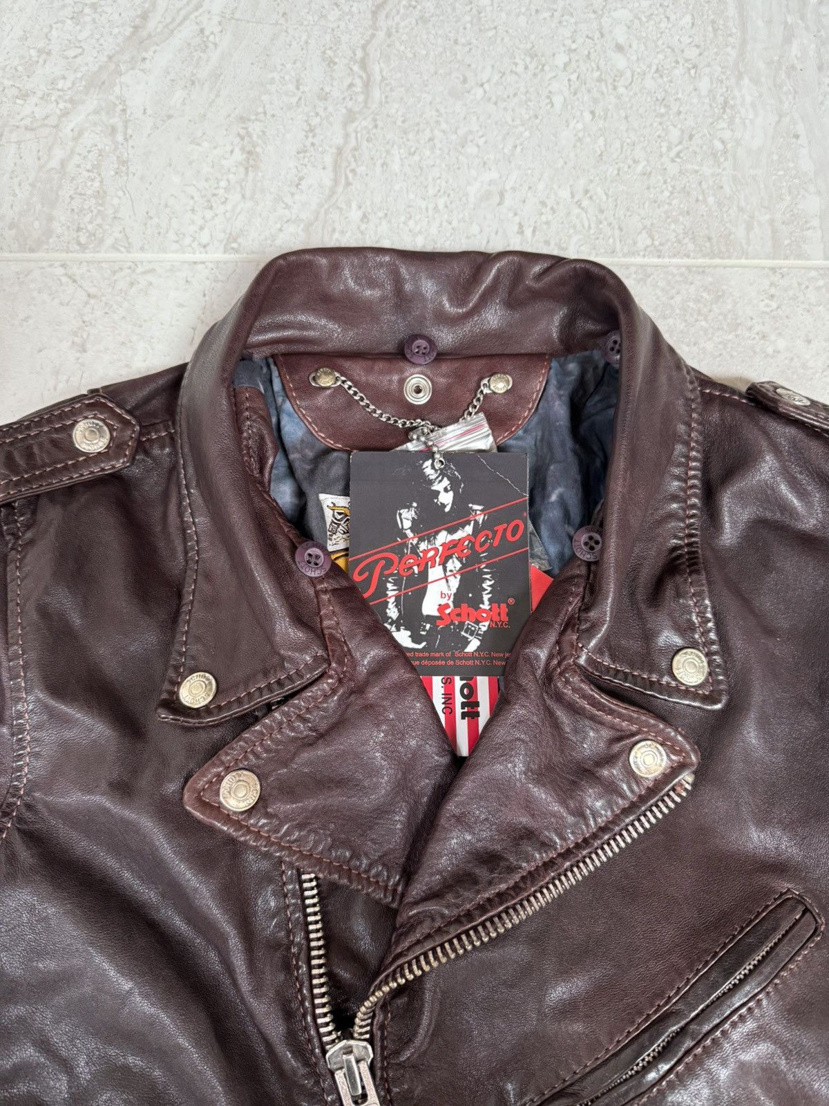 Schott Schott NYC Perfecto Leather Jacket – Deadstock – Made in USA Size M / US 6-8 / IT 42-44 - 3 Thumbnail