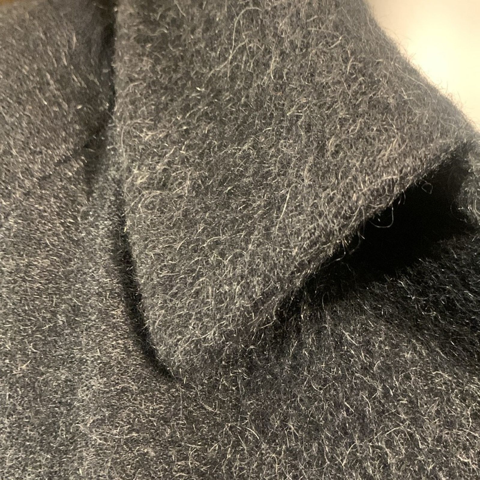 Vintage 90’s Larry Levine gray wool alpaca and mohair overcoat Size L / US 10 / IT 46 - 10 Thumbnail