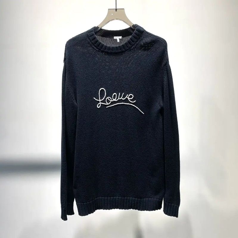 Loewe Loewe Black Cotton Knit Sweater for Men 0089 Size US XS / EU 42 / 0 - 1 Thumbnail