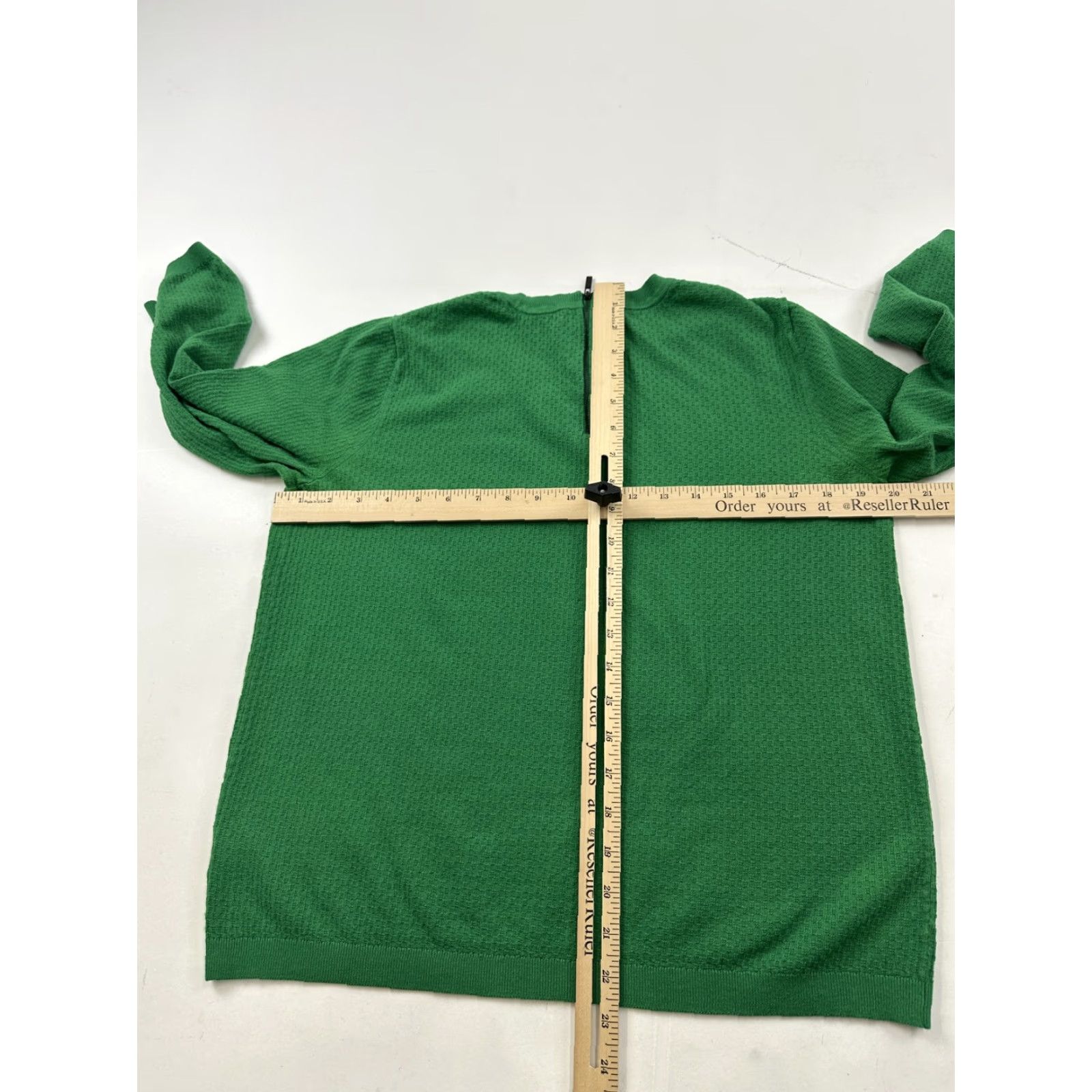 Vintage Classiques Entier Sweater Womens Large Green Textured Knit Pullover Crewneck Size L / US 10 / IT 46 - 6 Thumbnail