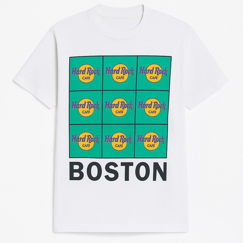 Hard Rock Cafe Vintage 90s Hard Rock Cafe Boston Pop Art Logo T-Shirt White Size US M / EU 48-50 / 2 - 1 Thumbnail