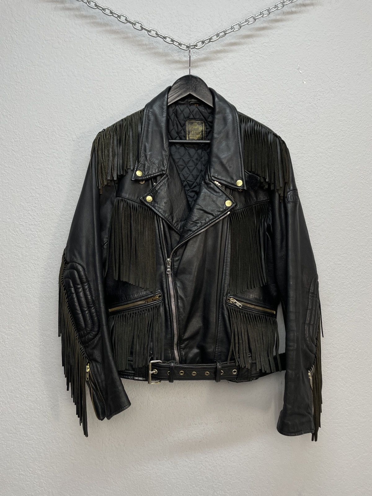 If Six Was Nine Vintage Nuber Nine Stayle Fringe Leather Biker Jacket Grunge Size US L / EU 52-54 / 3 - 7 Thumbnail
