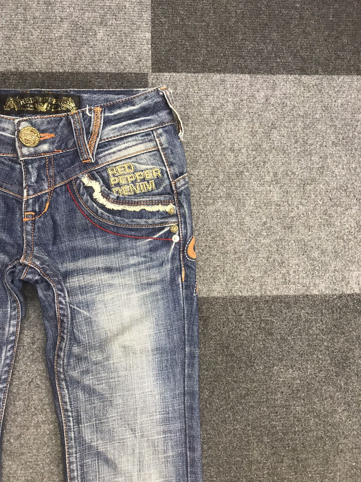 Japanese Brand The Red Pepper Flare Denim Size 27" / US 4 / IT 40 - 5 Thumbnail
