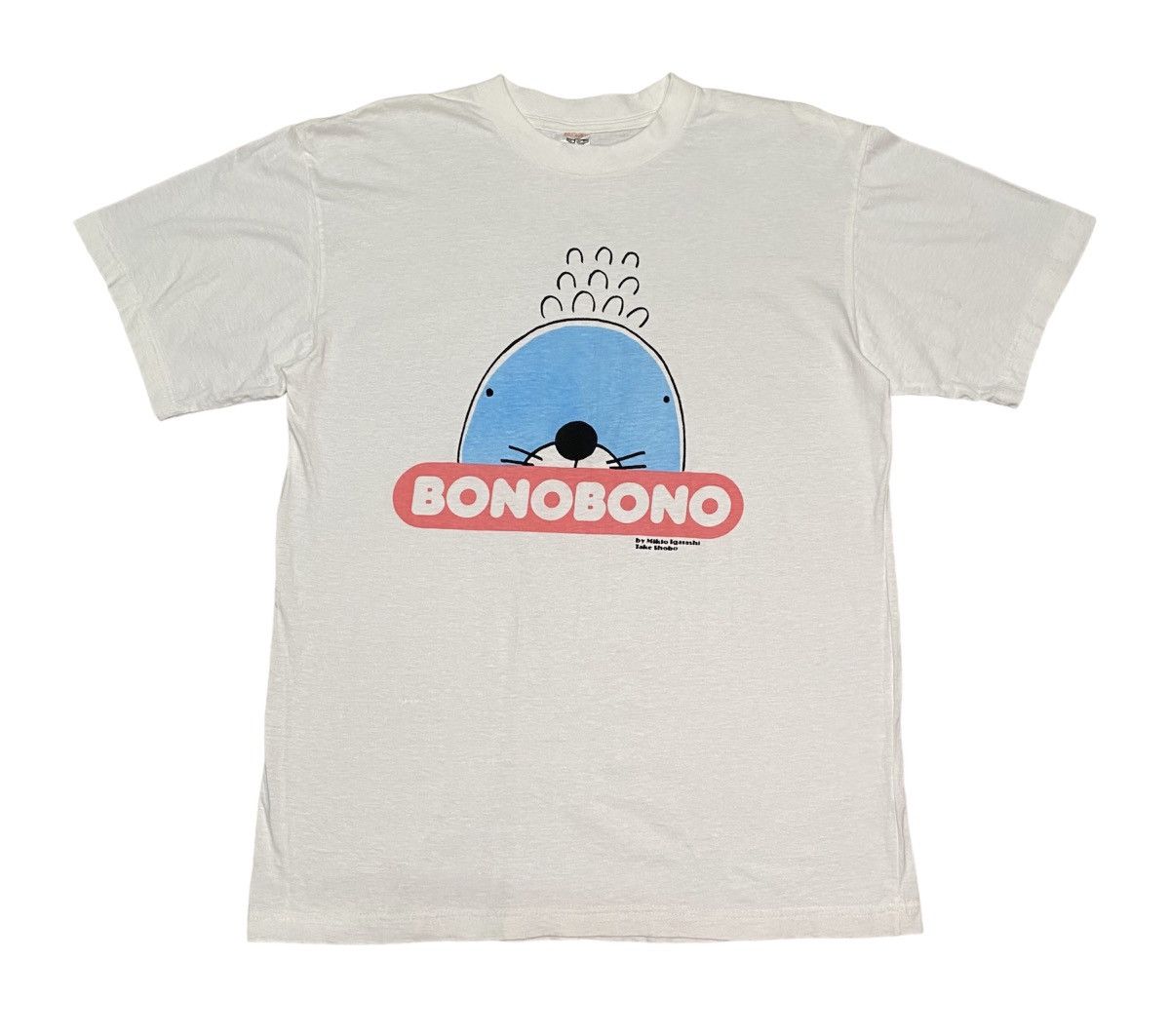 image of Cartoon Network x Movie Vintage 90’S Cartoon Bonobono Mikio Igarashi Anime T Shirt in White (Size M