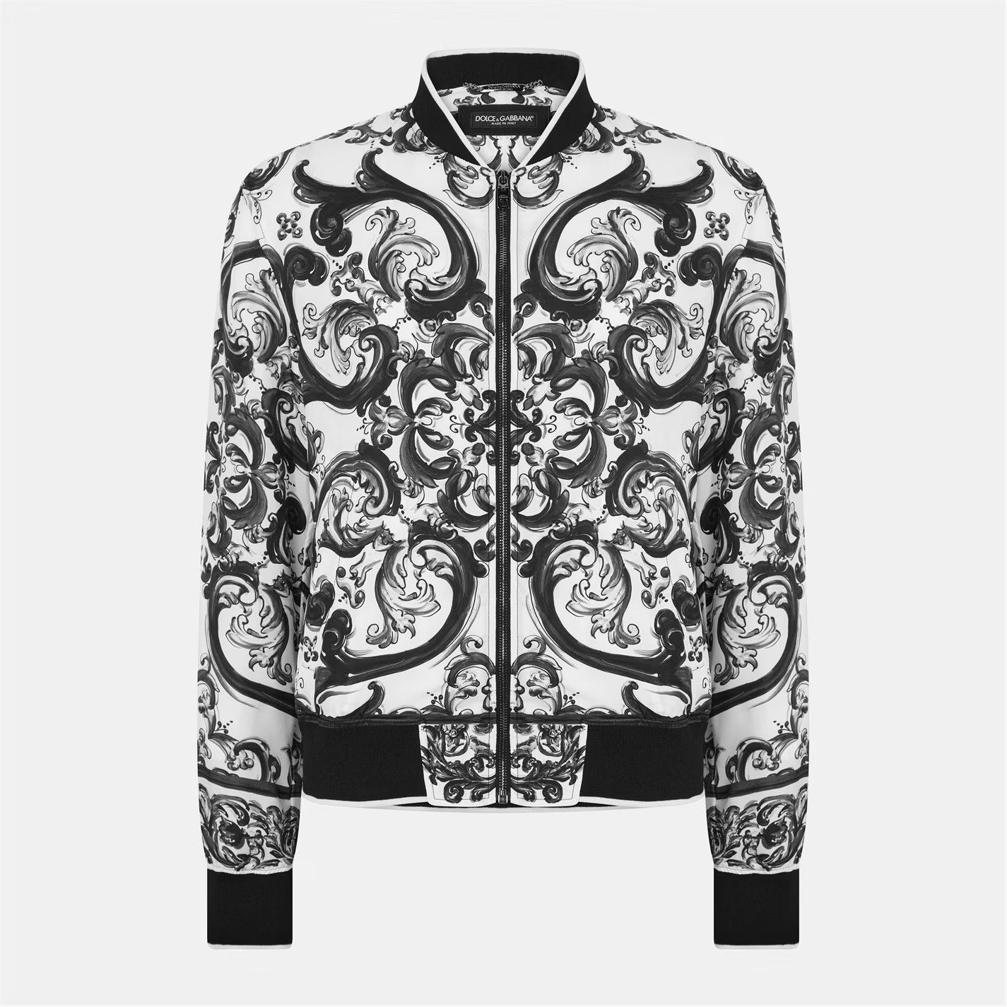 Dolce & Gabbana o1g2r1mq0426 Metal Hardware Bomber Jacket in Multicolor Size US L / EU 52-54 / 3 - 3 Thumbnail