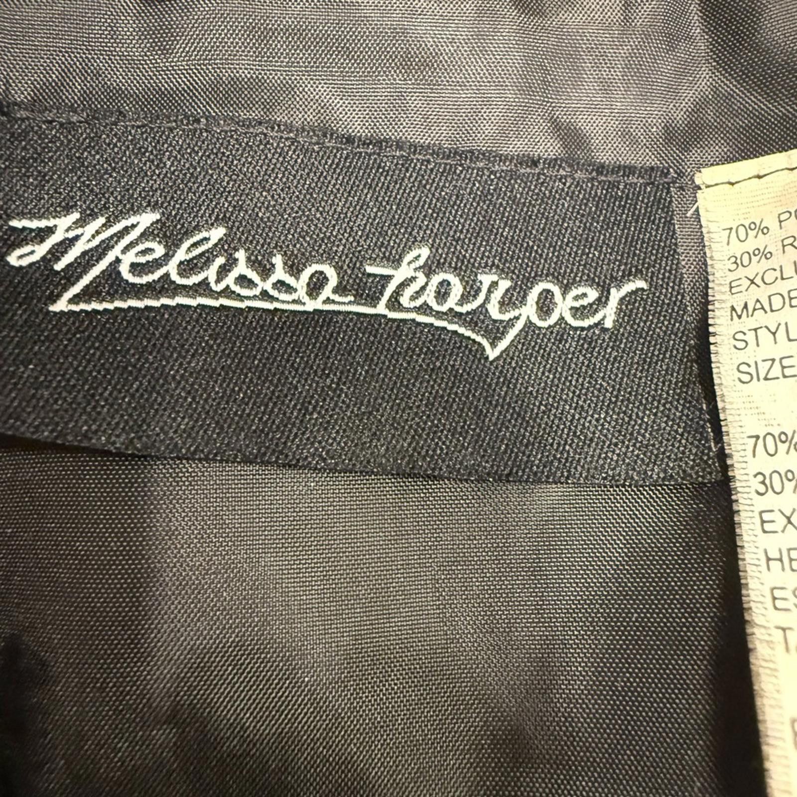 Other Melissa Harper brown black knit blazer fringe trim SZ 12 Size XL / US 12-14 / IT 48-50 - 6 Thumbnail