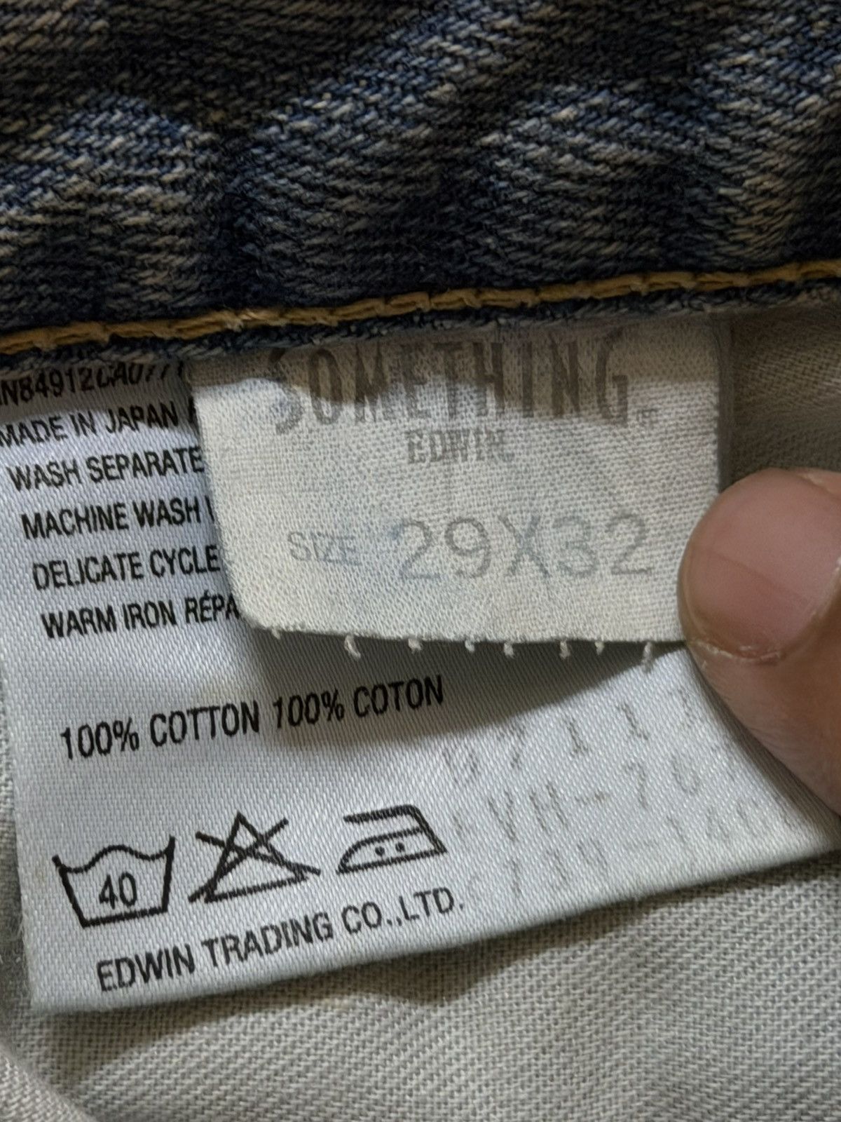 Edwin Vintage 90s Edwin Something Blue Mud Wash Wide Leg Flared Size 28" / US 6 / IT 42 - 6 Thumbnail